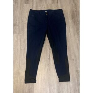 Piper by SmartPak Navy Blue Full Seat Equestrian Riding Breeches Womens 36R